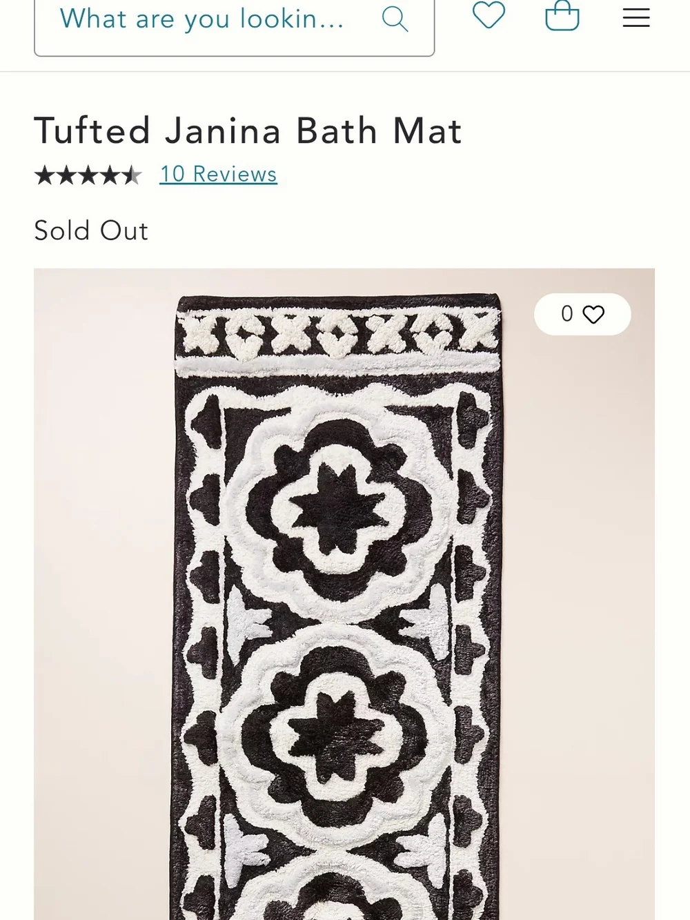 Anthropologie tufted janina